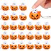 Blulu 24 Pcs Halloween Party Favors Pumpkin Ghost Fidget Keychain Halloween 3D Printed Button Pendants for Gift Bags