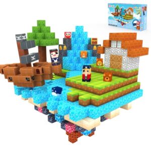 Bmag Pirate-Themed Magnetic Building Blocks 248 PCS for Kids,