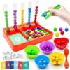 Bmcndq Counting and Color Sorting Toys for Toddlers, Clip Bead Matching