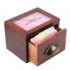 Bmrewax 3x5 Index Cards Holder, Wood Index Card Organizer Box Flash Card Holder Recipe Cards Holder, Recipe Flash Card Holder for Home Office Orgainzer
