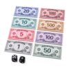 Board Game Currency Set with 560 Bills and 2 Dice, 8 Color-Coded Values from 1 to 1000, Educational Game Currency for Family Game Night, Trading Games and Classroom Activities，560 Bills + 2 Dice