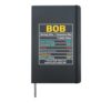 Bob Nutrition Facts Awesome Man Hardcover Journal, Black
