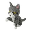 BOBPPOP 1300 Pieces Micro Building Blocks Cat Set, Grey and White Cat Construction Kit, 3D Puzzle Animal Model, Creative Gift for Children and Adults (7.5 x 18 x 23 cm)