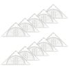 BOGEEL 10Pcs Set Square with 180 Degrees Protractor Multifunction Geometry Set Square Angles-Measuring Instrument for Drafting, C