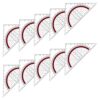 BOGEEL 10Pcs Set Square with 180 Degrees Protractor Multifunction Geometry Set Square Angles-Measuring Instrument for Drafting, D