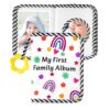 BOHEMIABY Baby Photo Album, My First Family Photo Album for Baby Holds 17 4 x 6" Pictures, Rainbow Toddler Photo Album with Safety Mirror, Soft Baby Books for Baby Shower