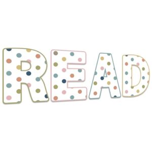 Boho Reading Poster Classroom Decorations for Teachers 14.2 Inch Large Read Signs Boho Dot Bulletin Board Back to School wall Decor Supplies for Elementary Reading Room Center Library