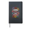 Bold Floral Art Caring About Other People Is Not Political Hardcover Journal, Black