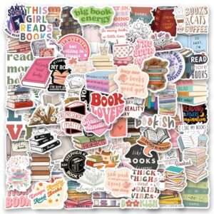 Bonitzdm 103PCS Bookish Stickers - Waterproof Book Lover Gift for Kindle, Laptop, Phone & Water Bottle