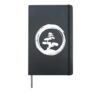 Bonsai Tree Enso Circle - Buddhist Zen T-Shirt Hardcover Journal, Black