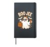 Boo Jee Coquette Leopard Boujee Halloween Ghost Hardcover Journal, Black