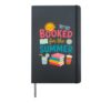 Book and Floral Design for Readers in Summer Vibes Hardcover Journal, Black