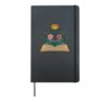 Book Flowers Read Reading Librarian America Men Women Kids Hardcover Journal, Black