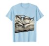 Bookish Glasses on Dog-Eared Paperback Graphic T-Shirt, Men, Baby Blue, XX-Large
