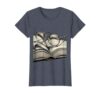 Bookish Glasses on Dog-Eared Paperback Graphic T-Shirt, Women, Heather Blue, XX-Large