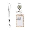 Book Lover Lanyard with ID Holder, Cute Retractable Badge Reel Clip, Floral Badge Holder Card Protector with Breakaway Neck Strap for Nurse Teacher Doctor Student