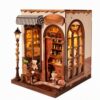 Book Nook Kit for Adults, 3D Wooden Puzzle Dollhouse with Light
