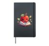 Book Reading Apple Picking Read Library Teacher Reader Nerd Hardcover Journal, Black
