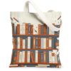 Bookshelf Illustration Illustrative Canvas Tote Bag 13x15 Inch