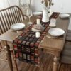 Bookshelf Table Runner 13 X 120 Inches,Antique Volume Books Kitchen Dining Tables Decor for Home, Vintage Classic Library Table Mat, Dark Brown