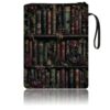 Book Sleeve with Zipper, Fabric Book Protector for Hardcover & Paperback Books, Fits Standard Bibles, Washable Book Cover with Pocket, Raven Gothic Library Book Pouch 11 x 8.7 Inch