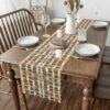Books Tabletop Decor for Kitchen Or Dining, Botanical Floral Plant Table Runners for Boys Teens Adult,Watercolor Retro Table Mat 13 X 108 Inches, Yellow Orange Green