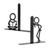 Book Stopper for Shelves - 183g Abstract Metal Shelves, Reading Organizer