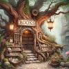 Bookstore Stamping Cross Stitch Kit, Cross Stitch Kit for Adult Beginners
