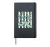 Book Worm Reading Lover Cute Retro Bookworm Preppy Stripes Hardcover Journal, Black
