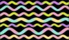 Booooom Jackson Large Black Classroom Rug with Stripe, 7'6" x 13'1" Nylon Colorful Wave Pattern Carpet for Preschool, Daycare, Playroom or Library, Fade & Stain Resistant, Easy to Clean