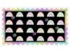 Booooom Jackson Pastel Black Classroom Rug 7'6" x 13'1" for 24 Kids - Calming Corner Carpet with 24 Hearts & Rainbow Arches, Non-Slip Area Rug for Preschool Kindergarten, Soft Kidcore Circle Time Mat