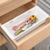 Booson 3 PCS Deep Drawer Organizer Bin Adjustable Sliding Drawer Organizers