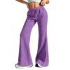 Bootcut Sweatpants Womens Drawstring High Rise Stretch Flared Leg Pants
