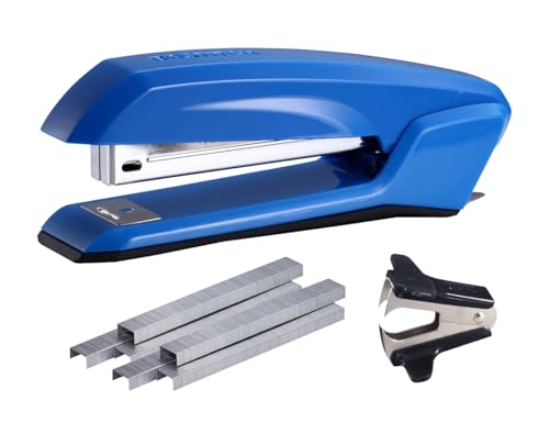 Bostitch Office Ascend 3 in 1 Stapler Value Pack, 20 Sheet Capacity, Includes 5000 Staples, Integrated Remover & and Extra Staple Remover, Staple Storage Compartment, Assorted Colors (Colors May Vary)