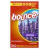 Bounce Dryer Sheets Fabric Softener Sheets, Reduces Static, Softens and Fights Wrinkles, French Lavender Scent, 240 count