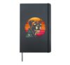 Boxer Retro Sunset - Vintage Boxer Dog Breed Lover Hardcover Journal, Black