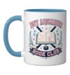 Boy Aquarium Book Club Hockey Romance Reader Aesthetic Vibes Ceramic Mug, Blue/White