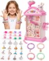 Bracelet Making Kit, 800+ Beads Hand-Crank Birthday Gift for Girls 6-12