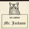 Brazilian Shorthair Cat Peeking Ex Libris Book Stamp, Duo Hand Mount