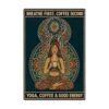 Breathe First Coffee Second Wellness Yoga Wooden Jigsaw Puzzle 1000 Pieces