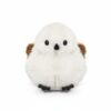 BreezeTrading Bird Doll Stuffed Animal Toy Embroidered Weighted Base Polyester Filling Short Material Soothing Comfort Decorative Companion Suitable for Children Girls Gift Home, White Tit