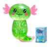 Brenkild Axolotl Squishy Toy for Kids & Adults, Glitter Sensory Stress Ball, Soft Stretchy Fidget Toy, Cute Party Favor and Classroom Prize(Green)