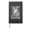 Bright 100 DAYS ROCKIN' SUCCESS Unicorn Musical Music Hardcover Journal, Black