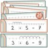 BRIGHTENKIDZ Number Line Dry Erase Boards Cards, 26 Pack 4x14 Rainbow Boho