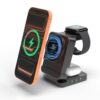 BRILLESS 3-in-1 Foldable Wireless Charger Station, Qi2.2 25W Certified Fast Charging for Magnetic Charger Stand, iPhone & Samsung, Apple Watch & Galaxy Watch, AirPods & Galaxy Buds