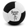 Brimza Aven Footbag Ball for Adults & Teens, Sand Filled Footbag for Beginners, Durable Soft Fabric Kick Ball for Outdoor Foot Sports, Casual Play & Training (White&Black)