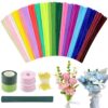 Brinava 2000Pcs Pipe Cleaner Flower Kit, 20 Colors Pipe Cleaners Bulk
