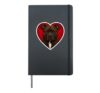 Brindle Amstaff Heart Hardcover Journal, Black
