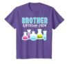 Brother Birthday Crew Science Theme Birthday Party Science T-Shirt, Youth, Purple Heather, Small