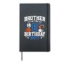 Brother of Eight Year Old Boy Sports Celebration Hardcover Journal, Black